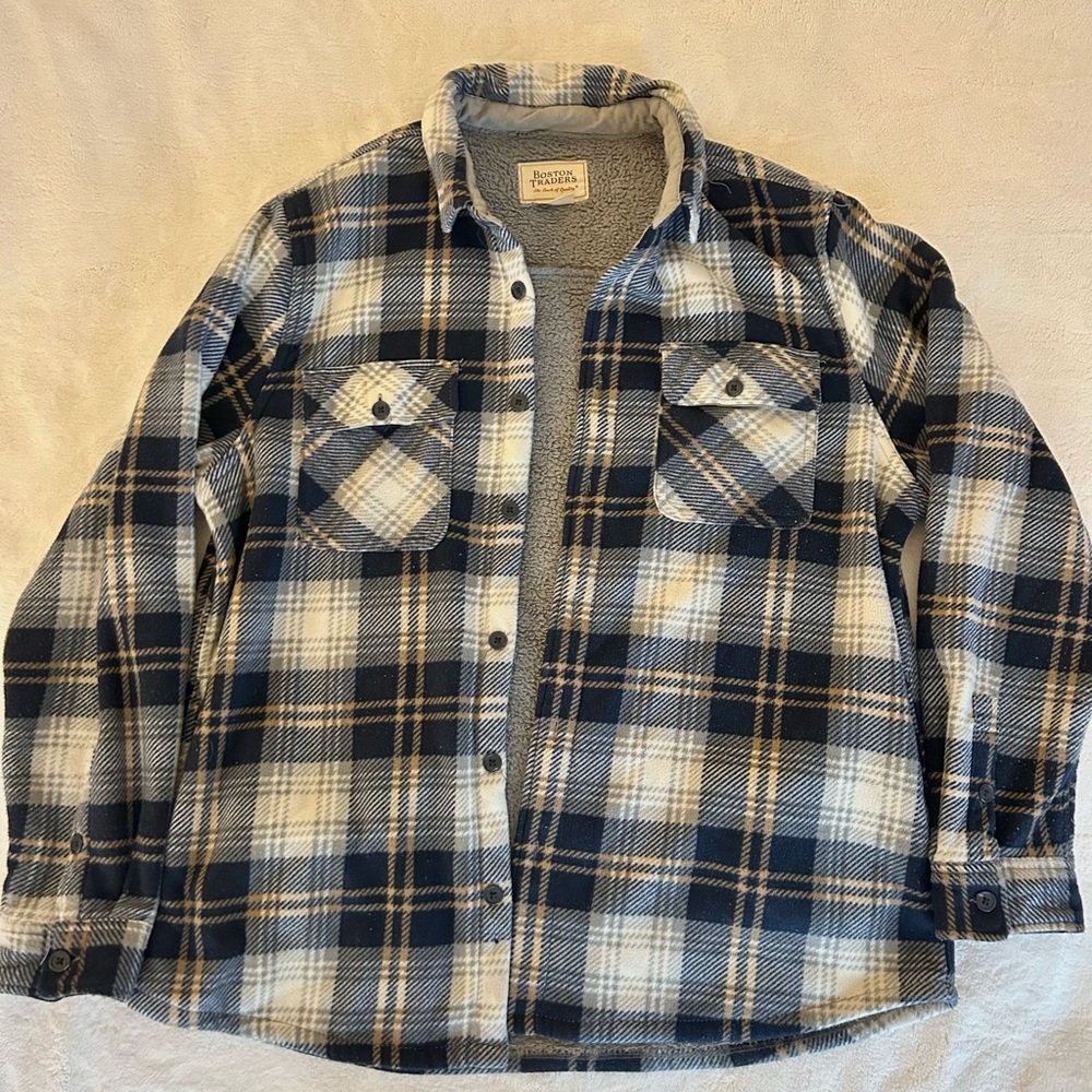 Blue and White Plaid Jacket